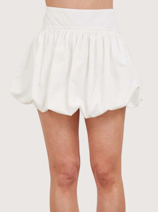 Bubble Mini Skirt | White