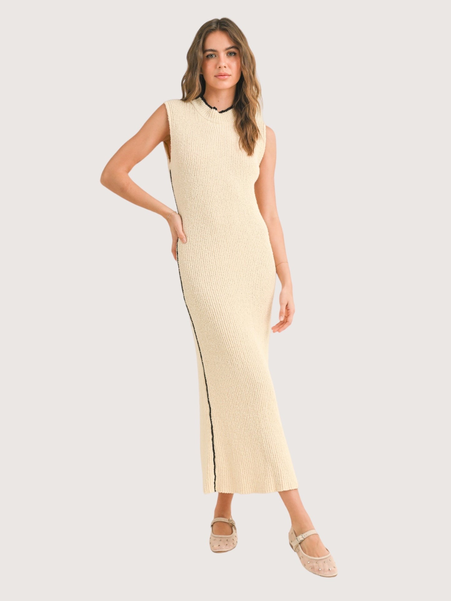 Textured Rib Knit Dress