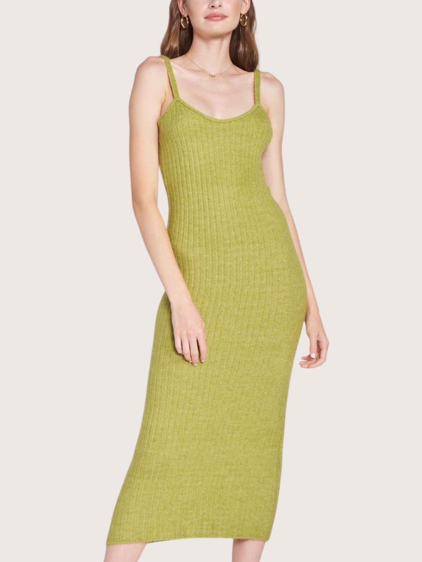 Ribbed Knit Dress | Green