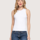 Sleeveless Knit Tank |White