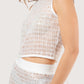 Sequin Net Boxy Top