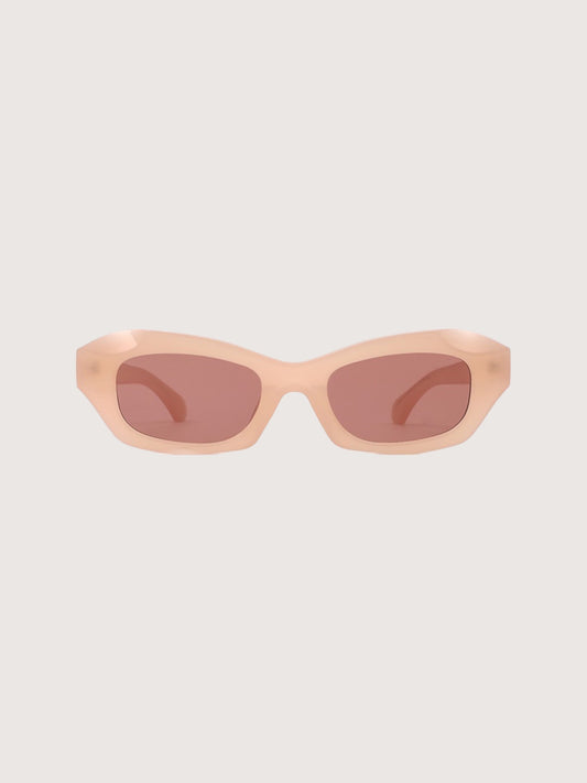 Curved Frame Sunglasses | Pink