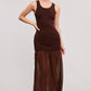 Chiffon Hem Maxi Dress