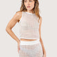 Sequin Net Boxy Top