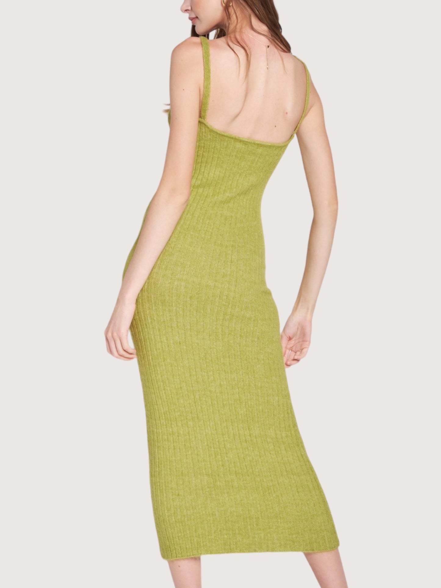 Ribbed Knit Dress | Green