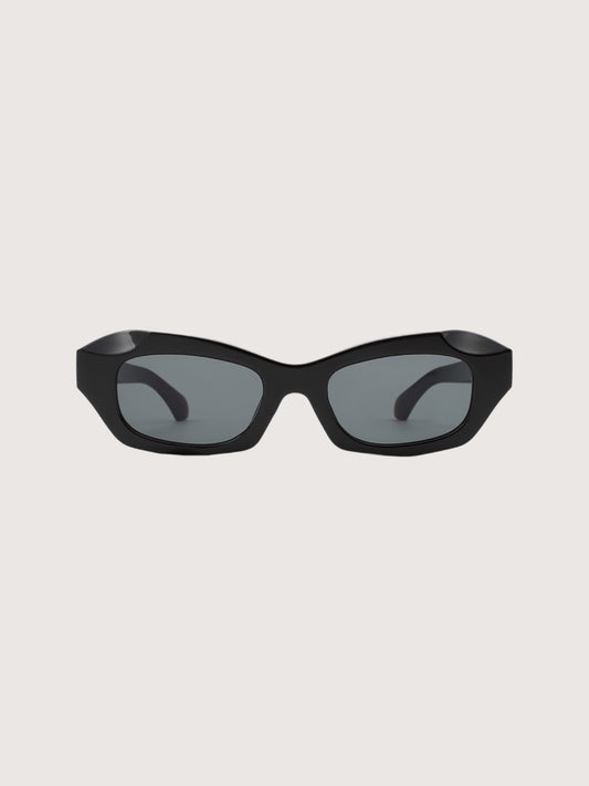 Curved Frame Sunglasses | Black