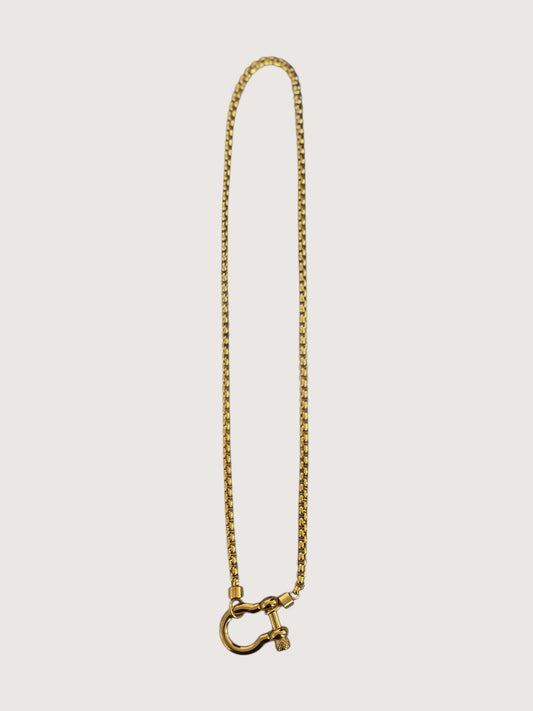 Lock Necklace | Gold