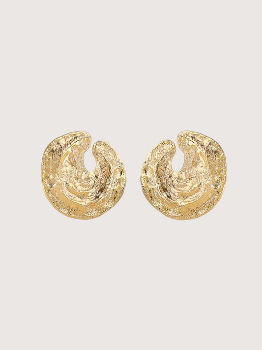 Textured Circle Earring