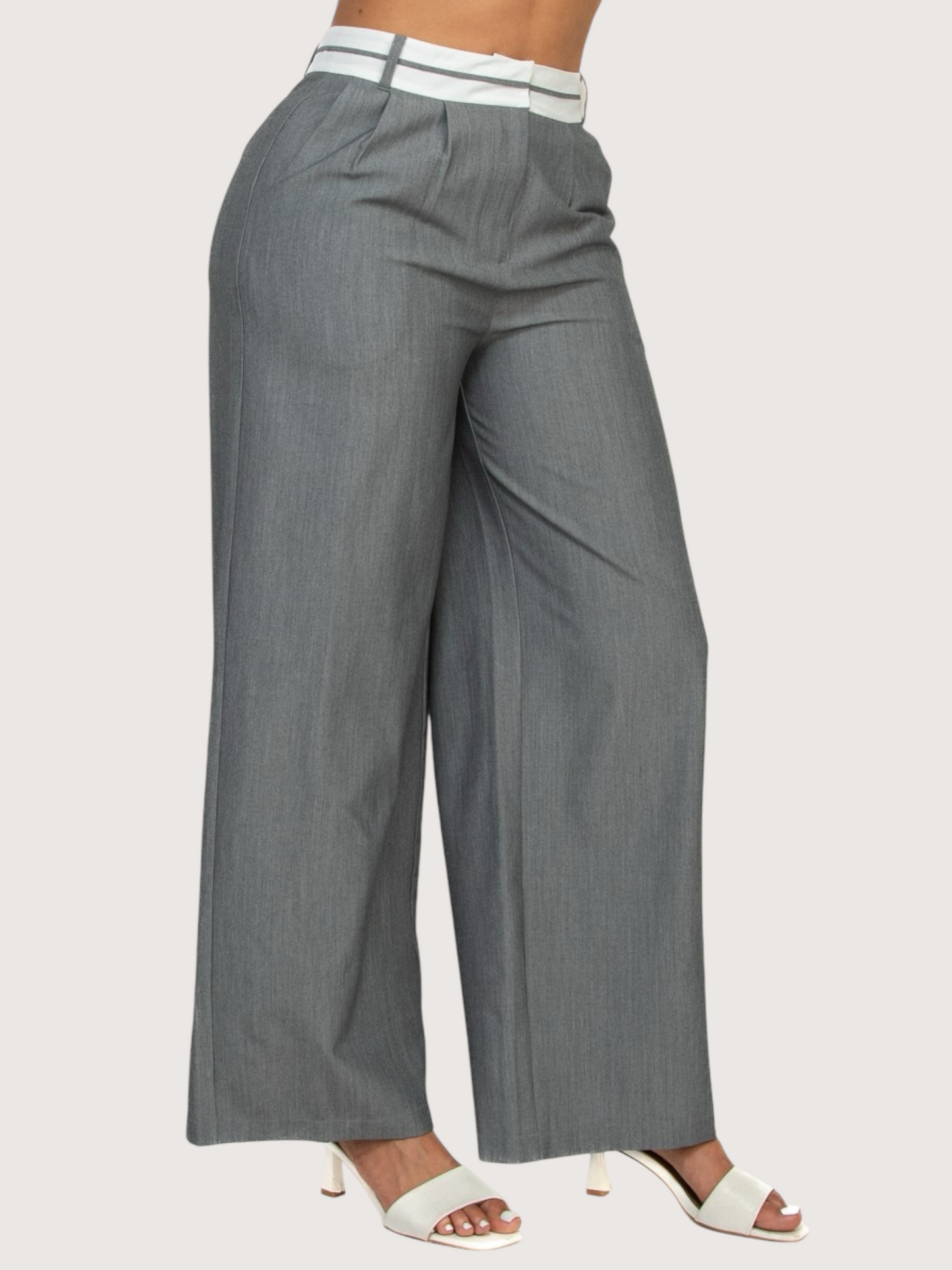 Fold Over Band Trouser