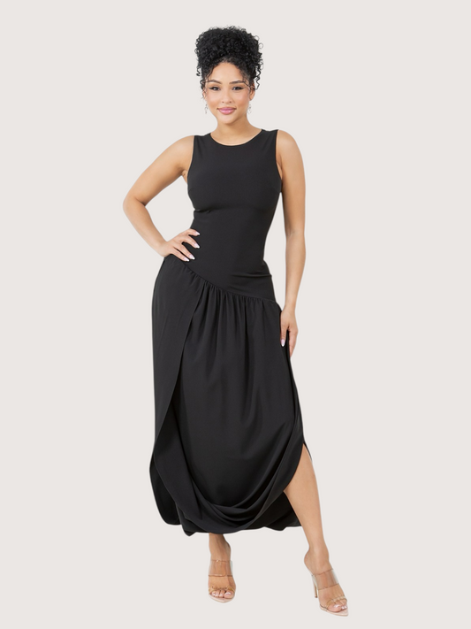 Draped Hem Dress