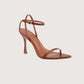 Pointed Toe Heeled Sandal | Brown