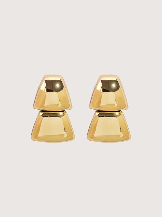 Geometric Dangle Earring | Gold