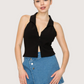 Zip Front Halter Top