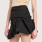 Ruched Bubble Hem Skirt