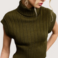 Cropped Sweater Top | Olive