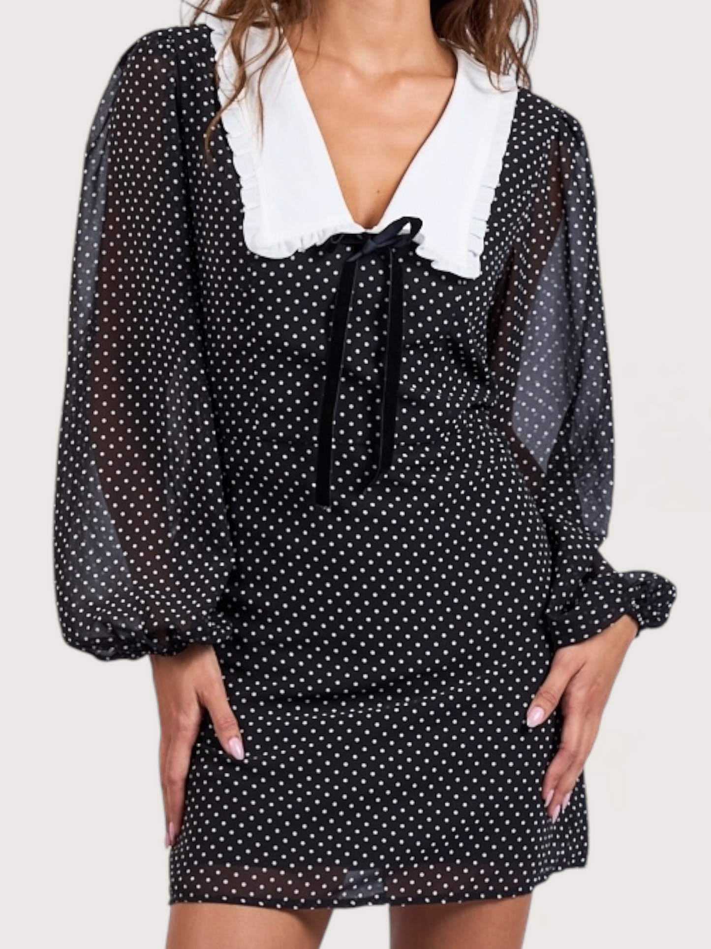 Collared Polka Dot Dress