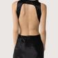 Open Back Satin Dress