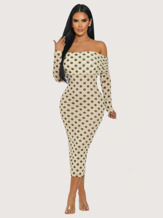 OTS Polka Dot Dress