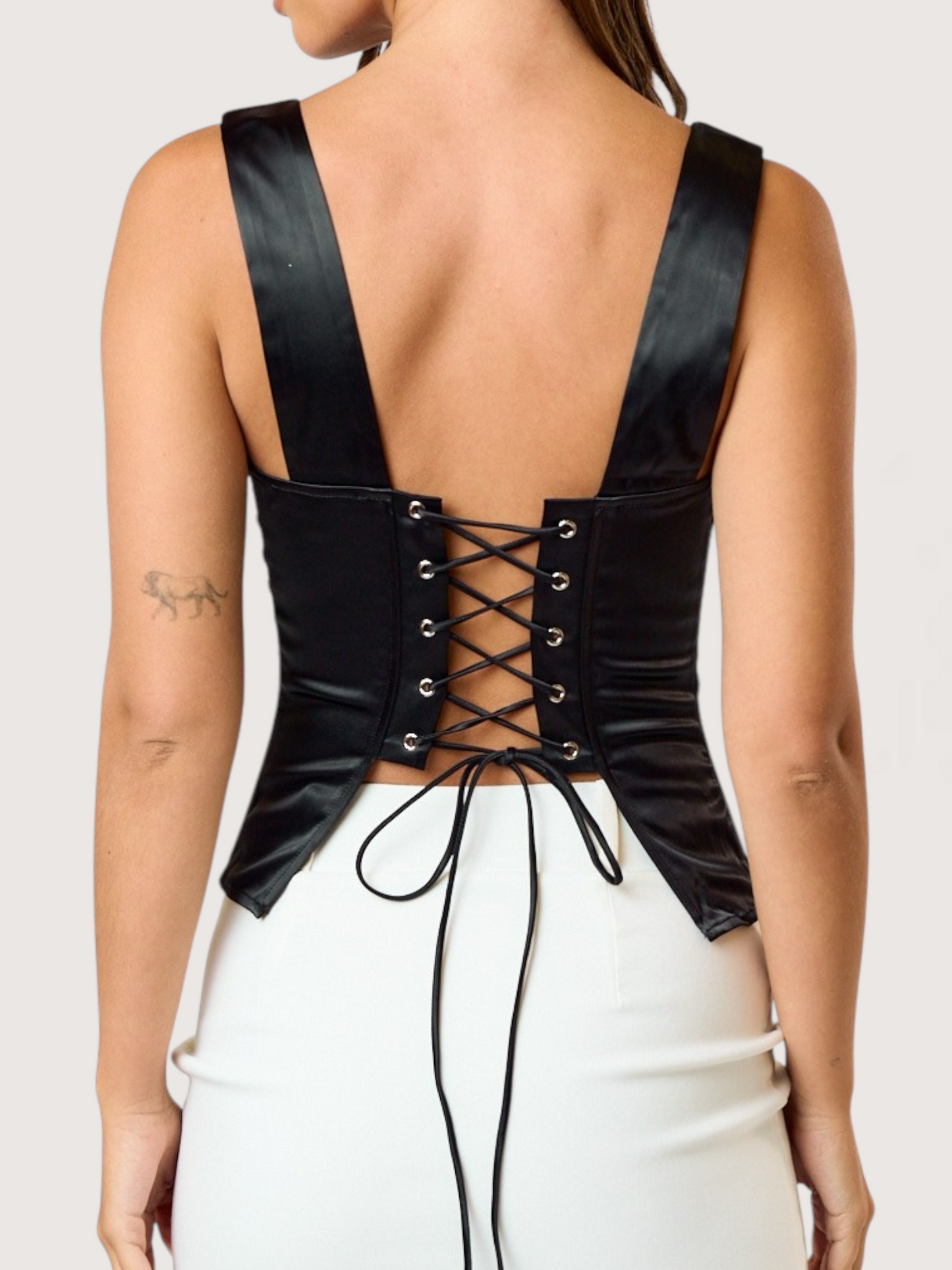 Lace Up Bustier Top