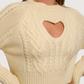 Heart Cut Out Sweater