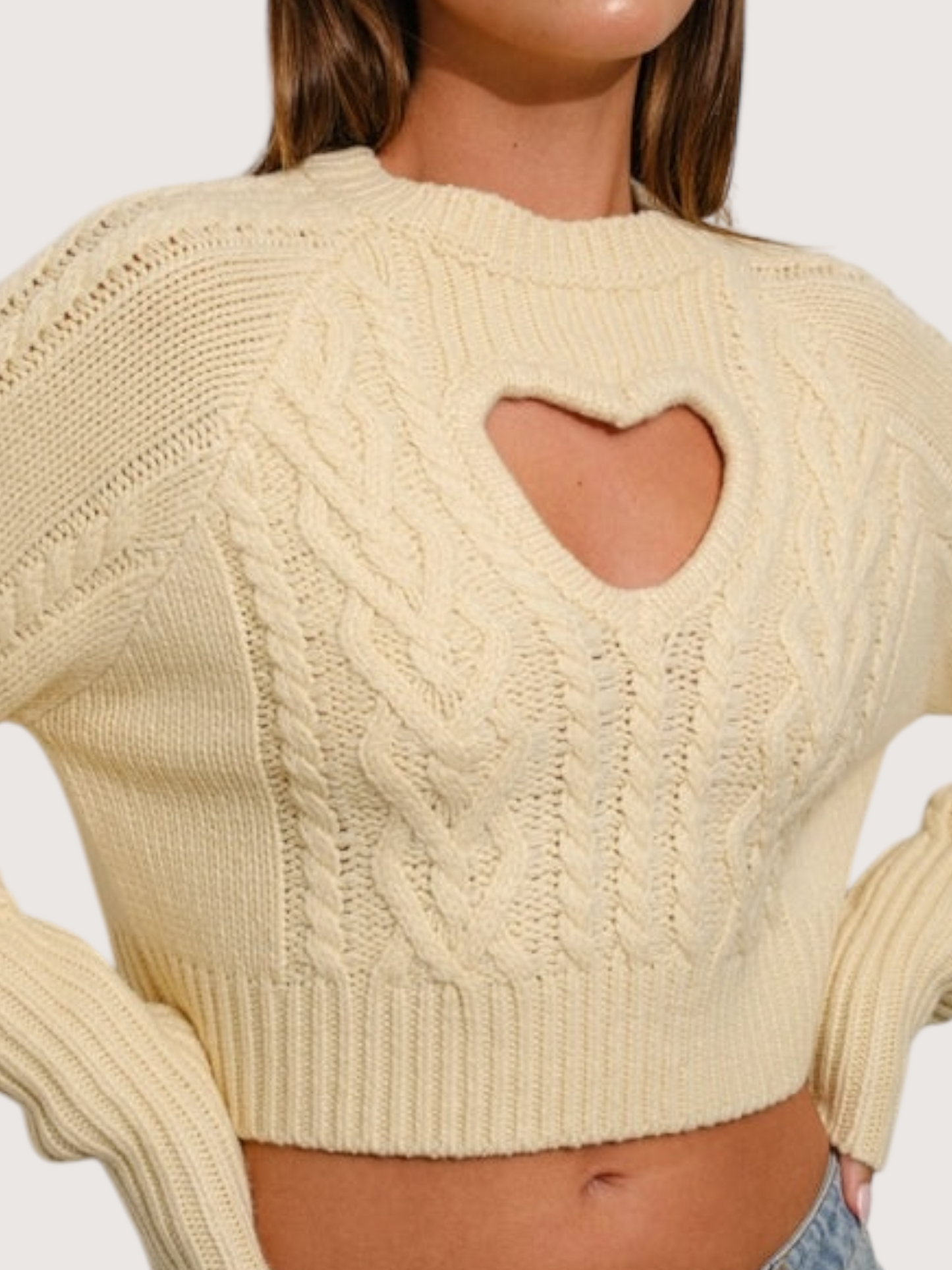 Heart Cut Out Sweater