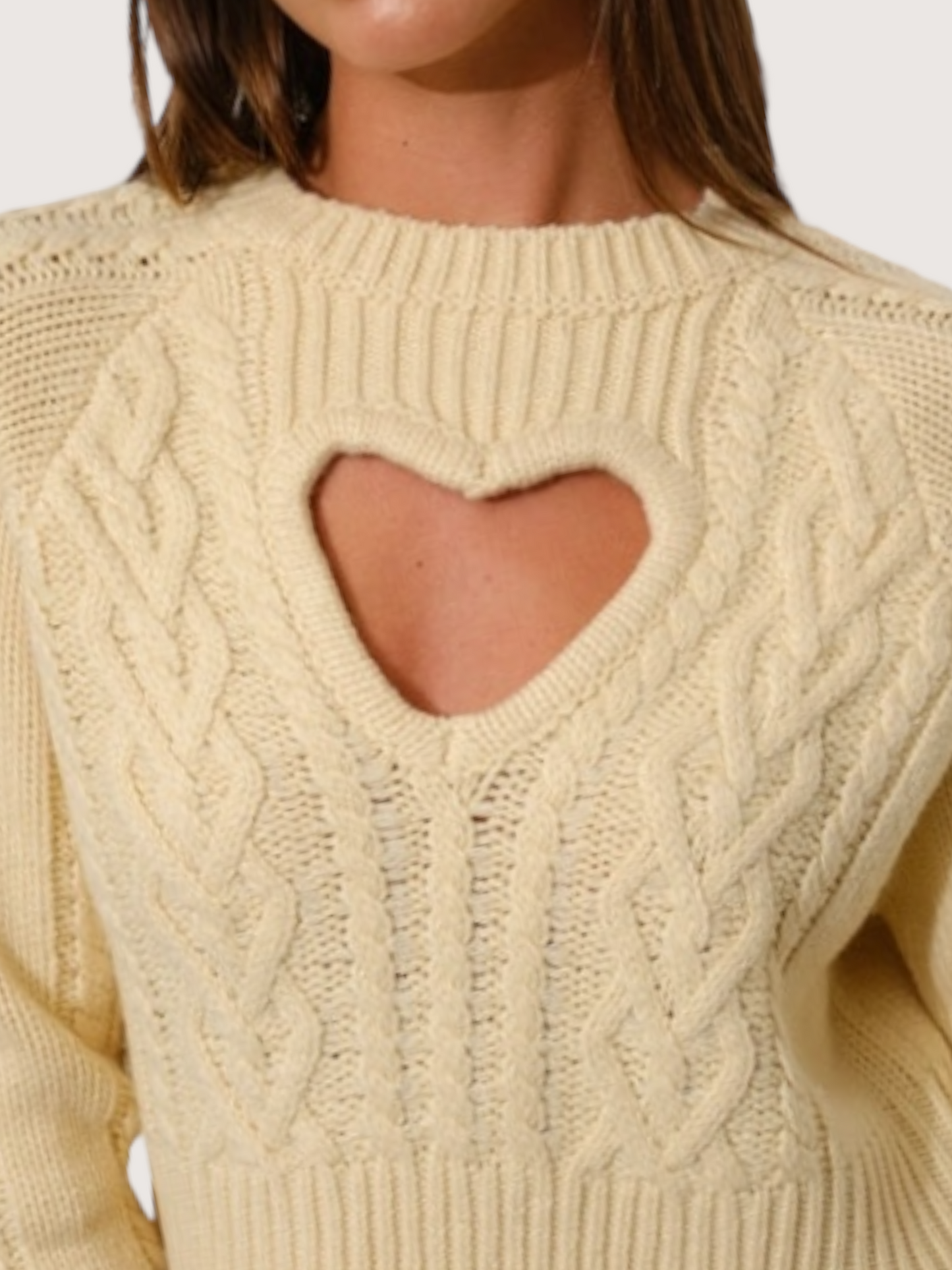 Heart Cut Out Sweater