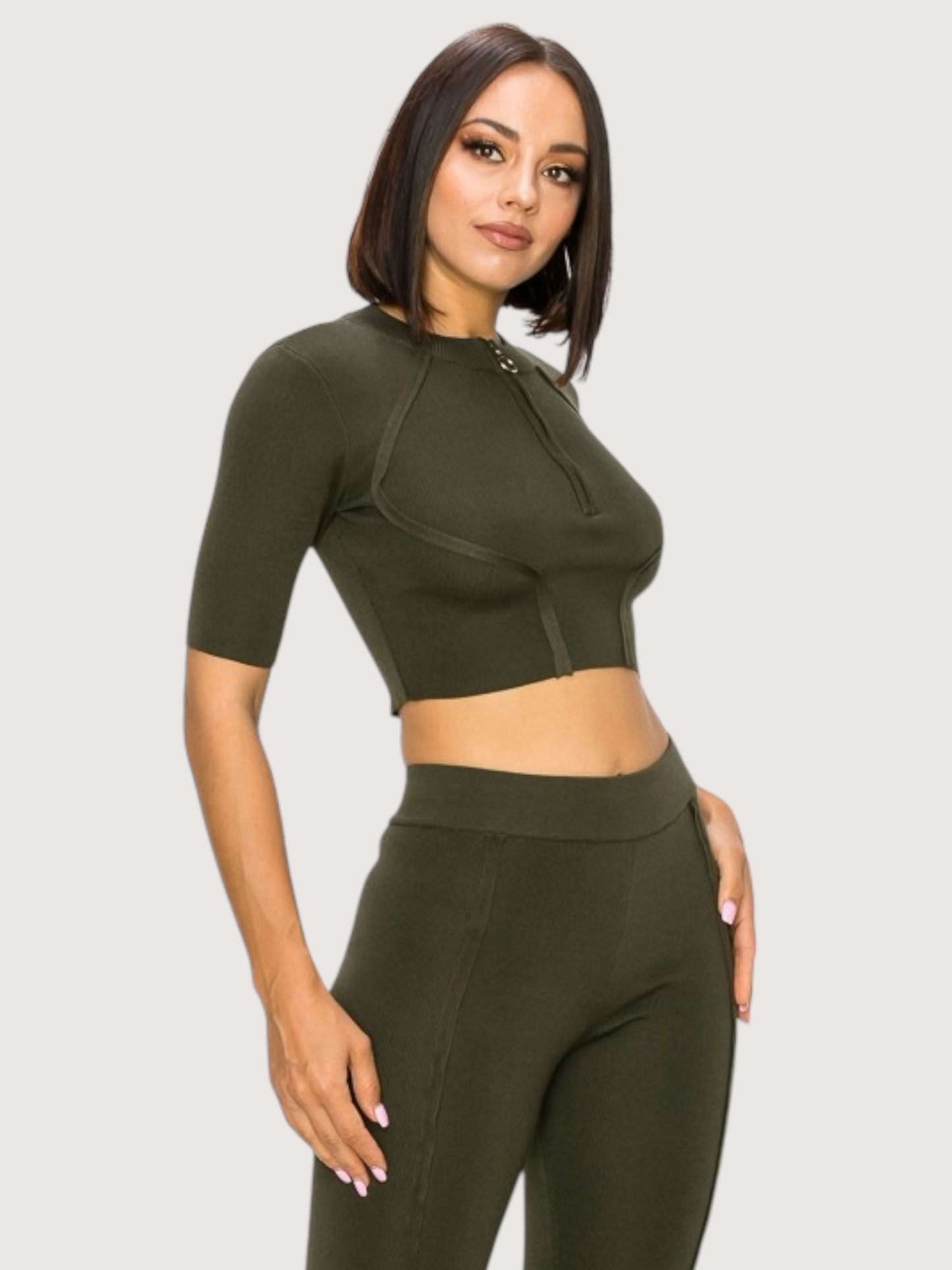 Ribbed Knit Leisure Top