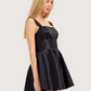 Flared Hem Mini Dress