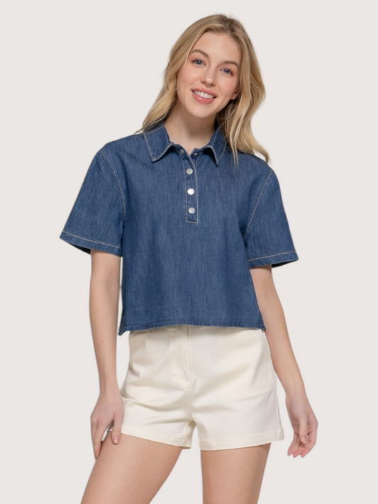 Boxy Denim Top