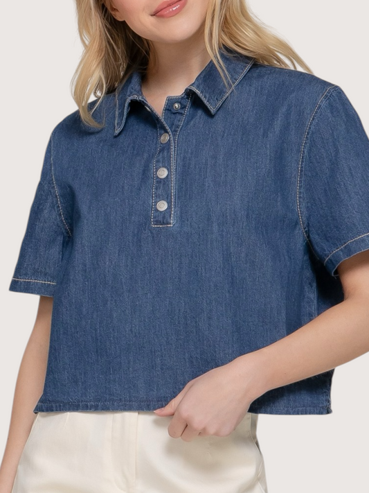 Boxy Denim Top