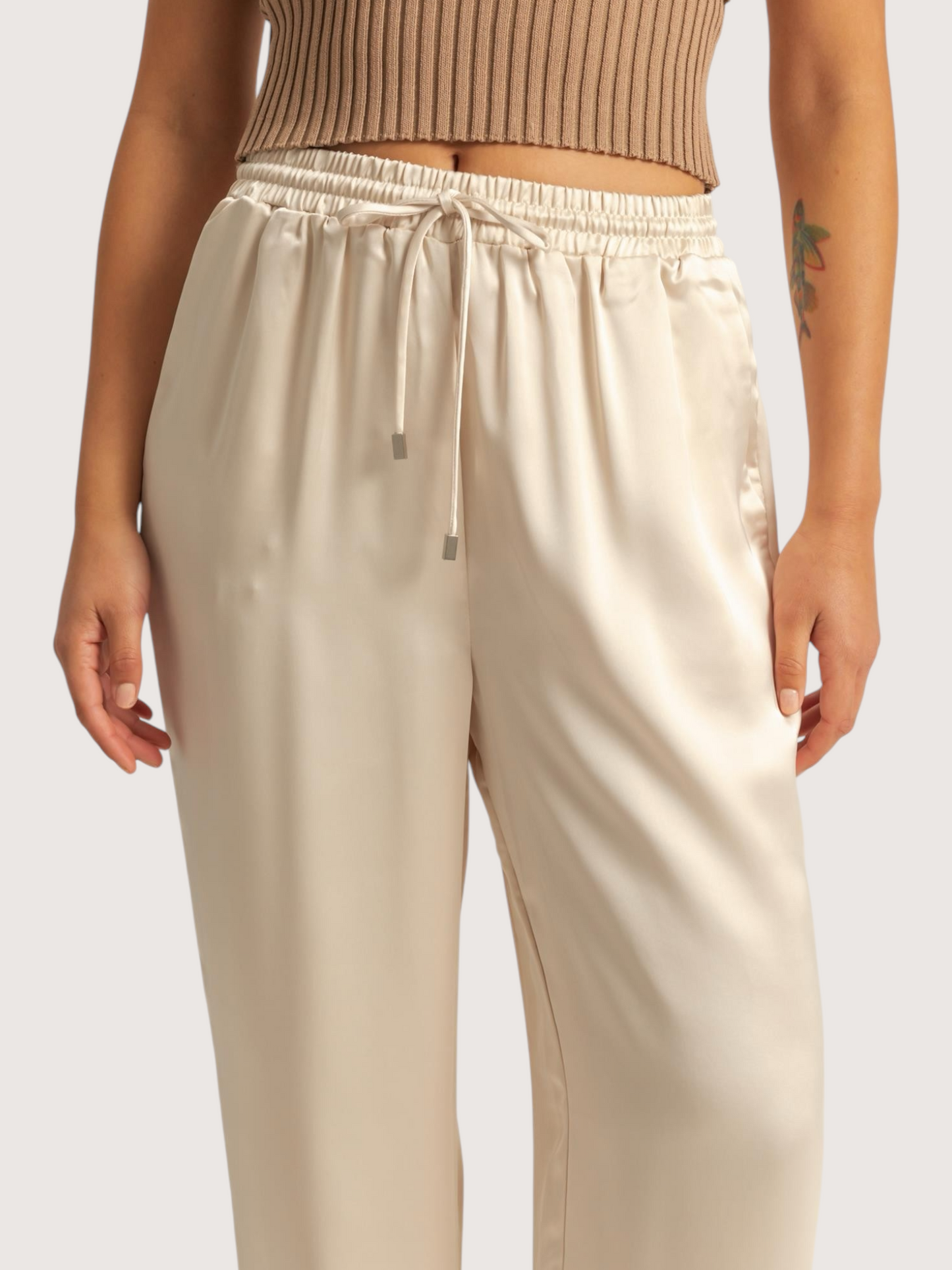 Wide Leg Satin Pant