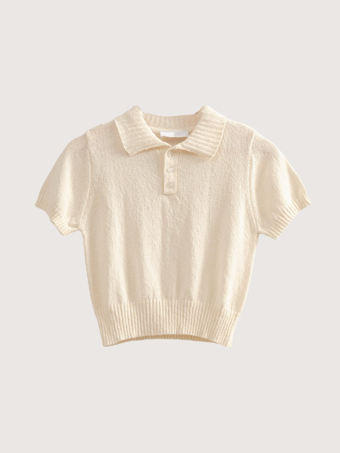 Knit Polo SS Top