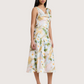 Cowl Neck Floral Dress