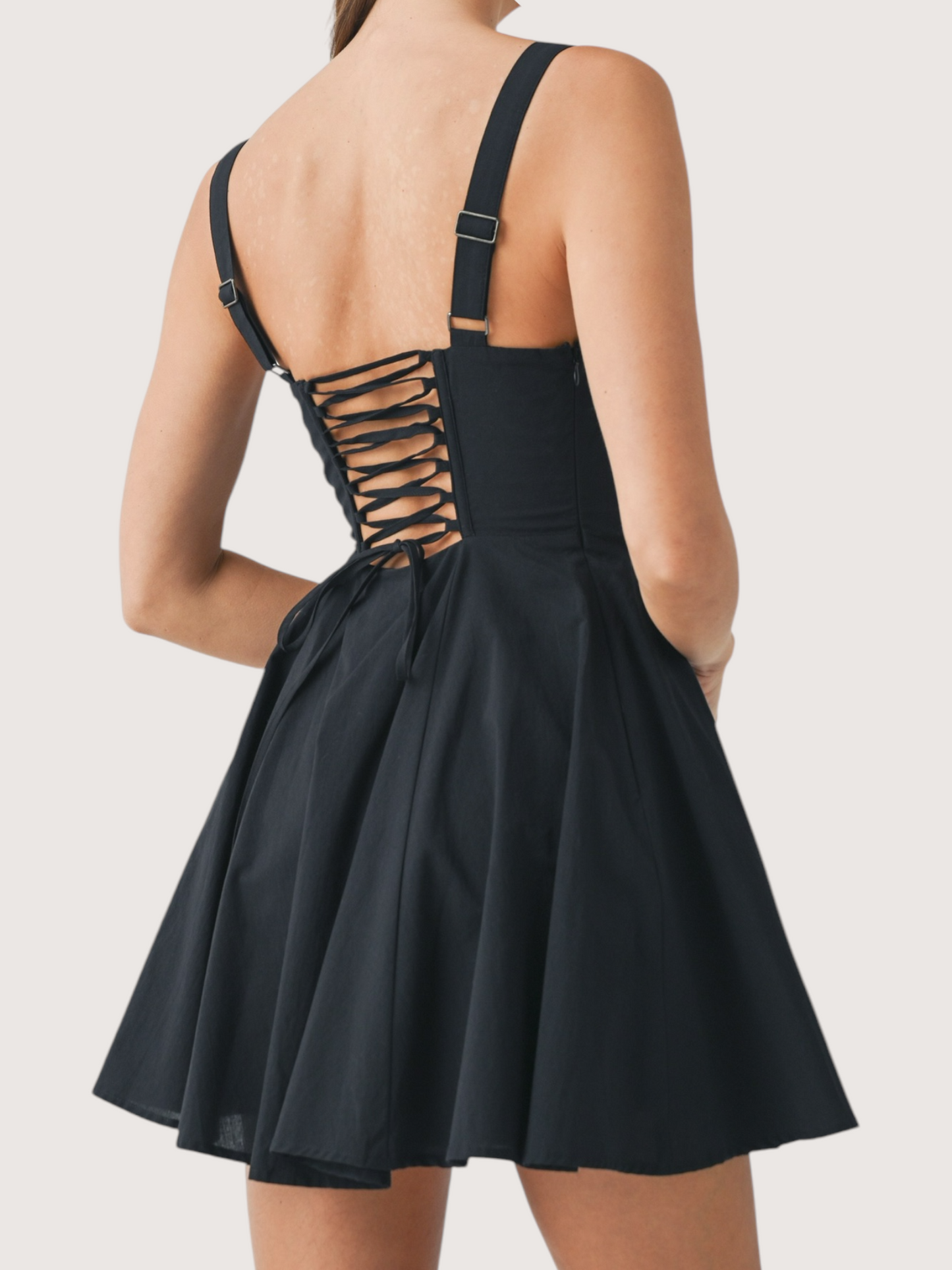 Lace Up Bustier Dress