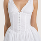 Eyelet Bustier Mini Dress