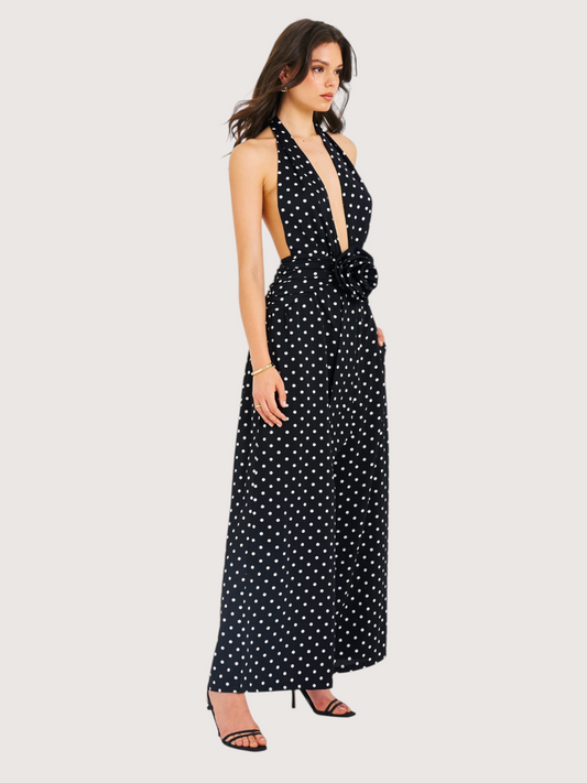 Polka Dot Halter Dress