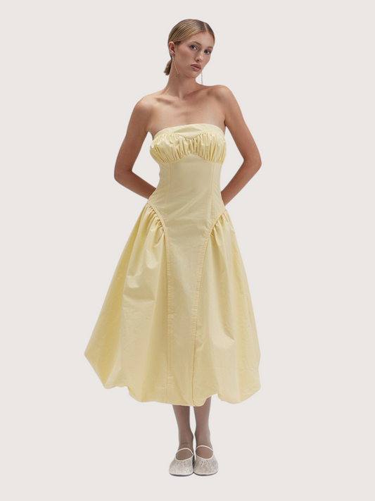 Strapless Bubble Hem Dress