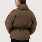 Waist Tie Puffer Coat