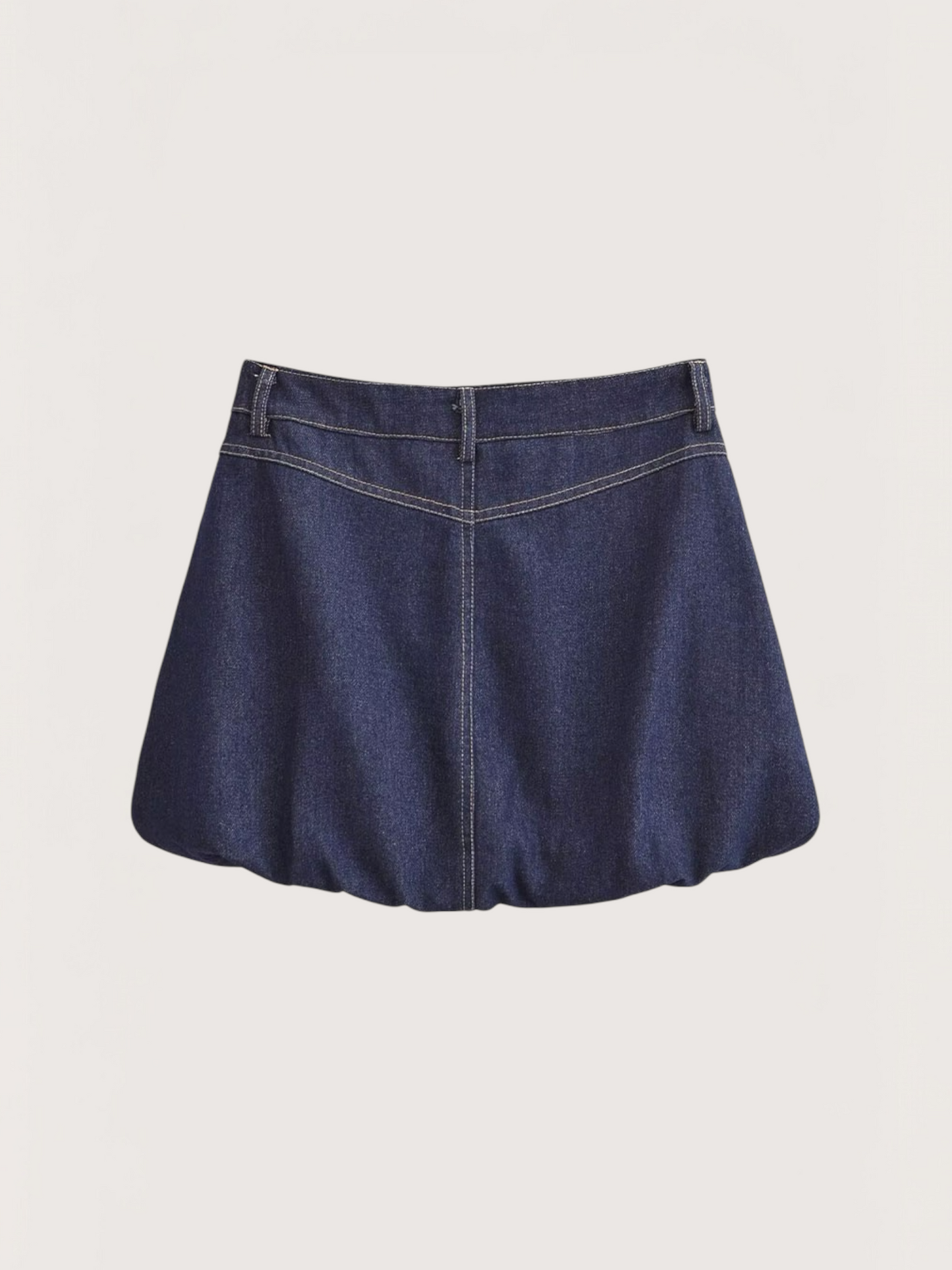 Denim Mini Bubble Skirt