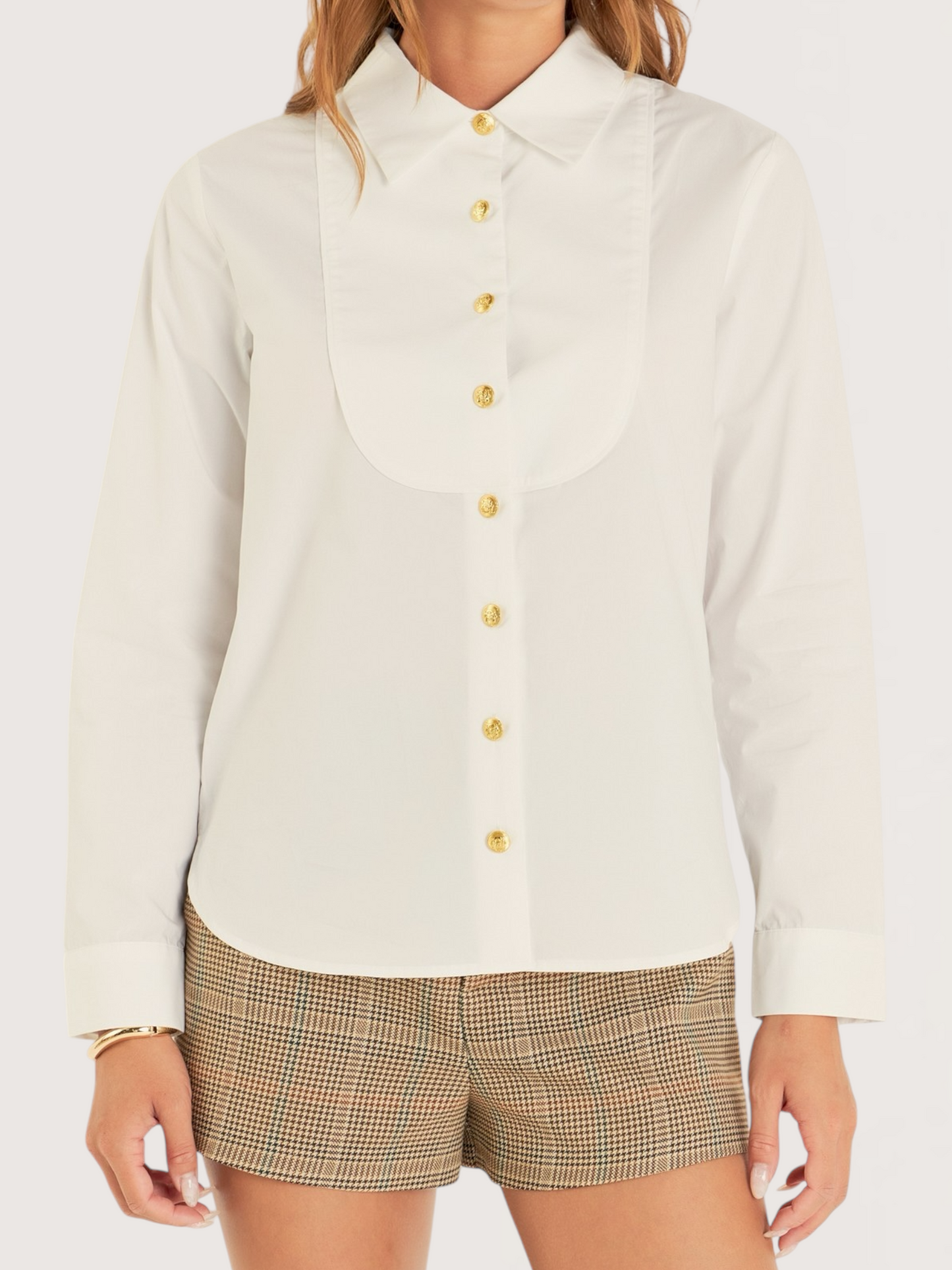 Bib Collar Button Up