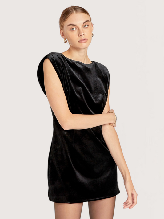 Power Shoulder Mini Dress