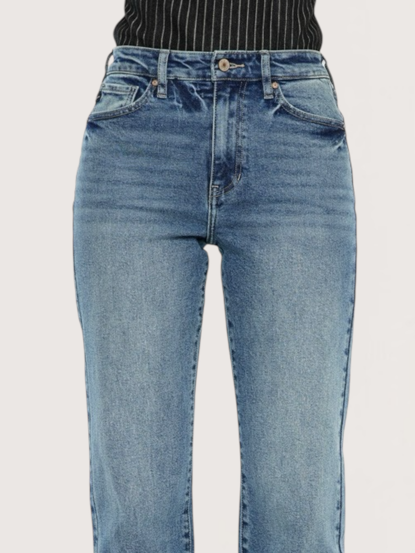 High Rise Straight Leg Denim