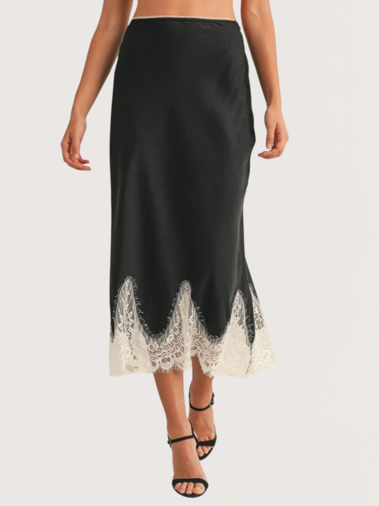 Scallop Lace Trim Skirt