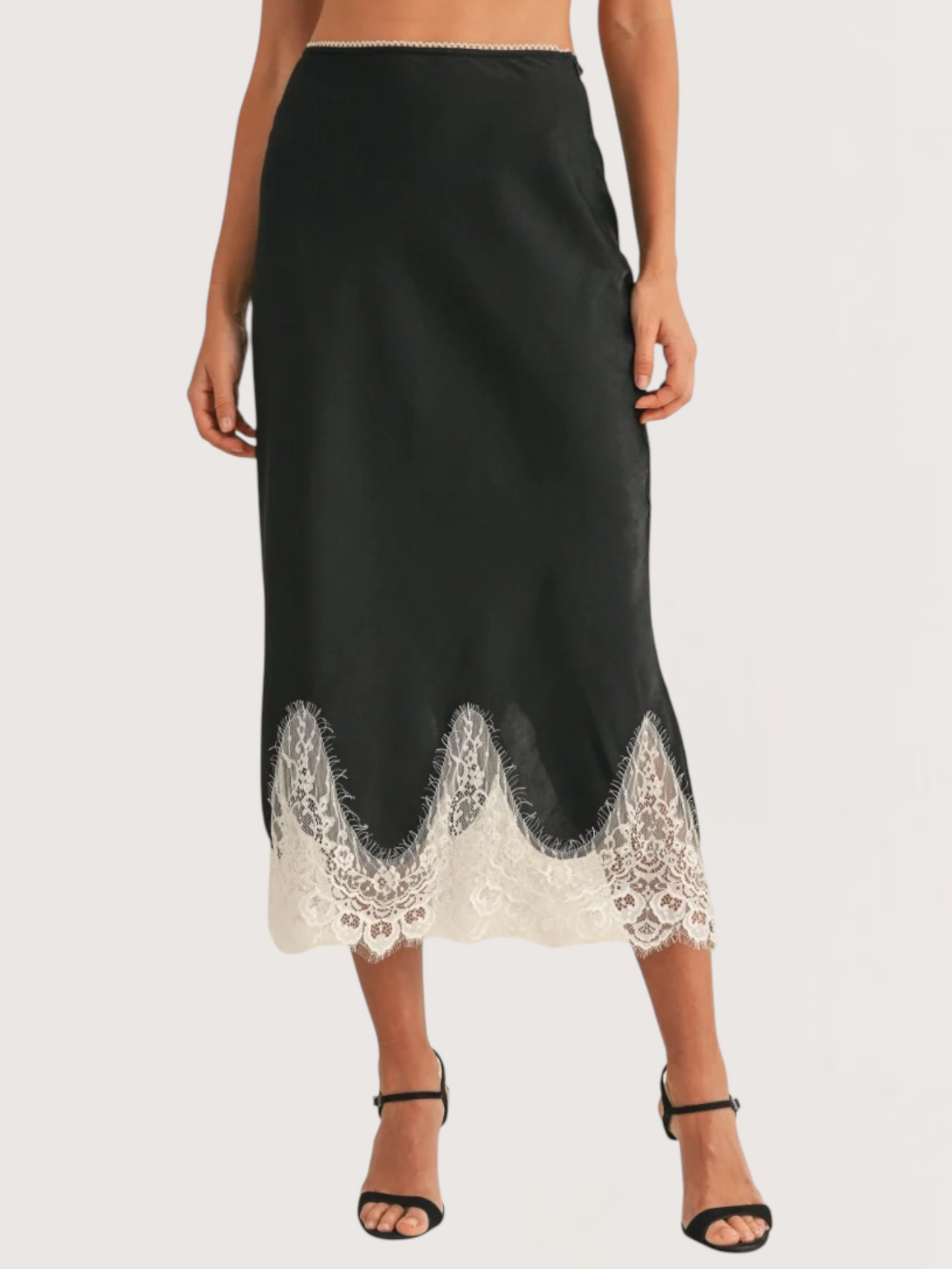 Scallop Lace Trim Skirt