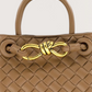 Mini Weaved Bow Bag | Tan