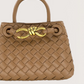 Mini Weaved Bow Bag | Tan