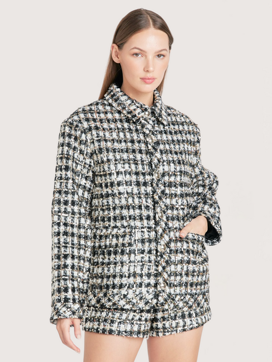 Checkered Sequin Jacket