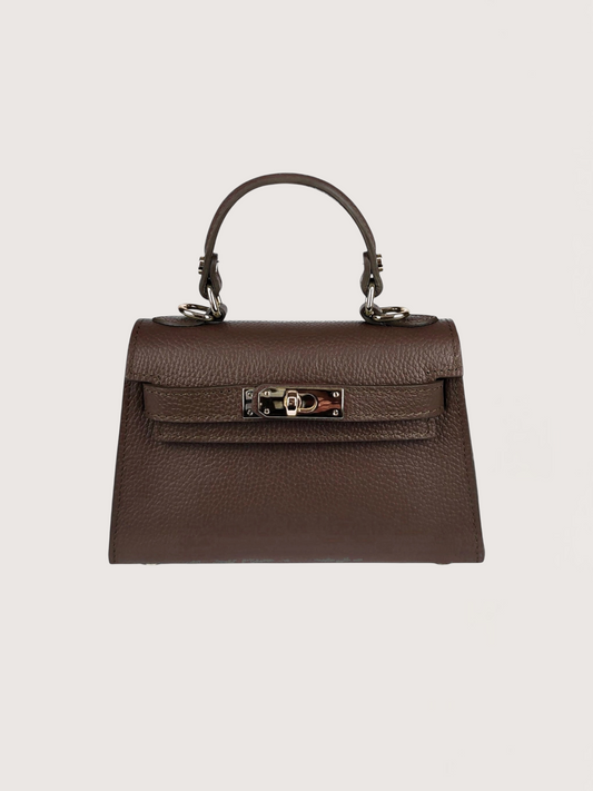 Top Handle Mini Bag | Brown