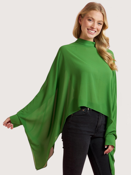 Chiffon Cape Blouse