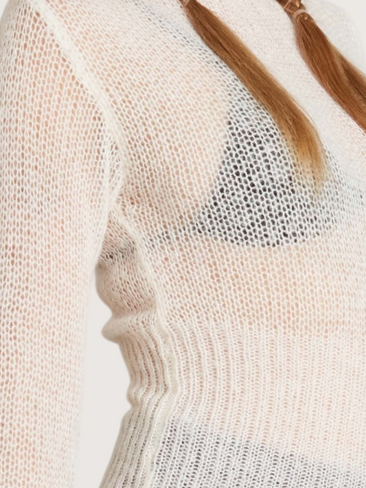 Sheer Knit Sweater | Ivory